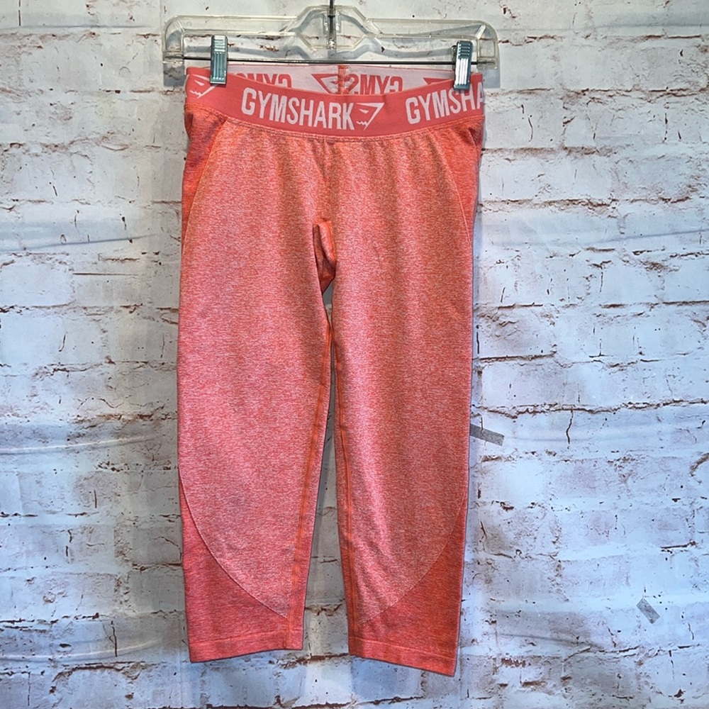Gymshark Pants Womens Small Pink Flex Legging Peach Coral Capri